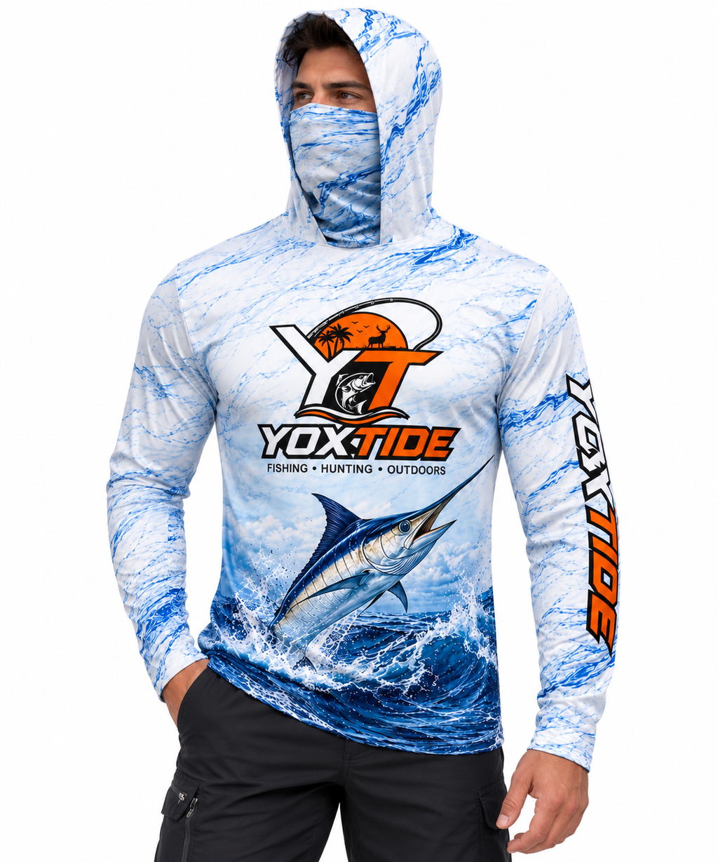 YOXTIDE™ Performance Fishing & Hunting Hoodie - Marlin Blue