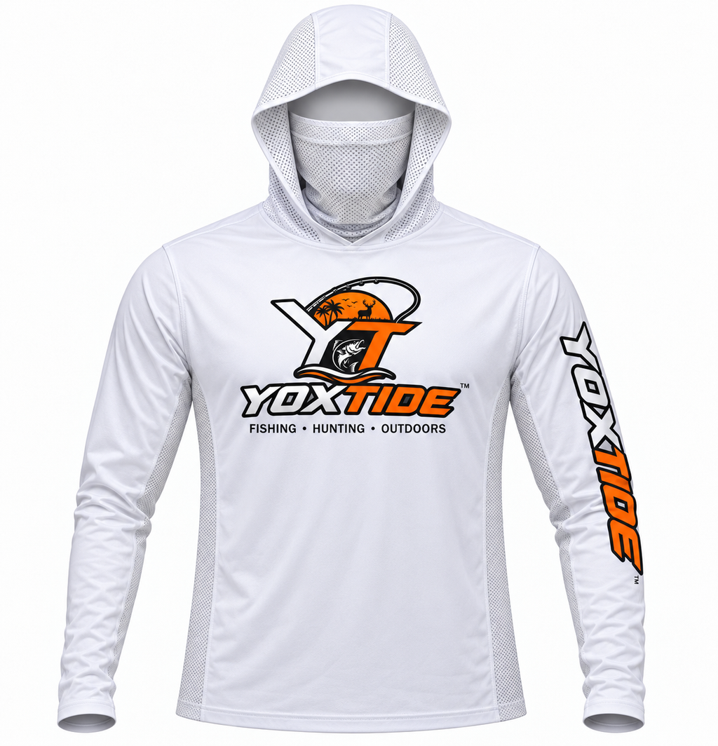 YOXTIDE™ Performance Fishing & Hunting Hoodie – Classic White