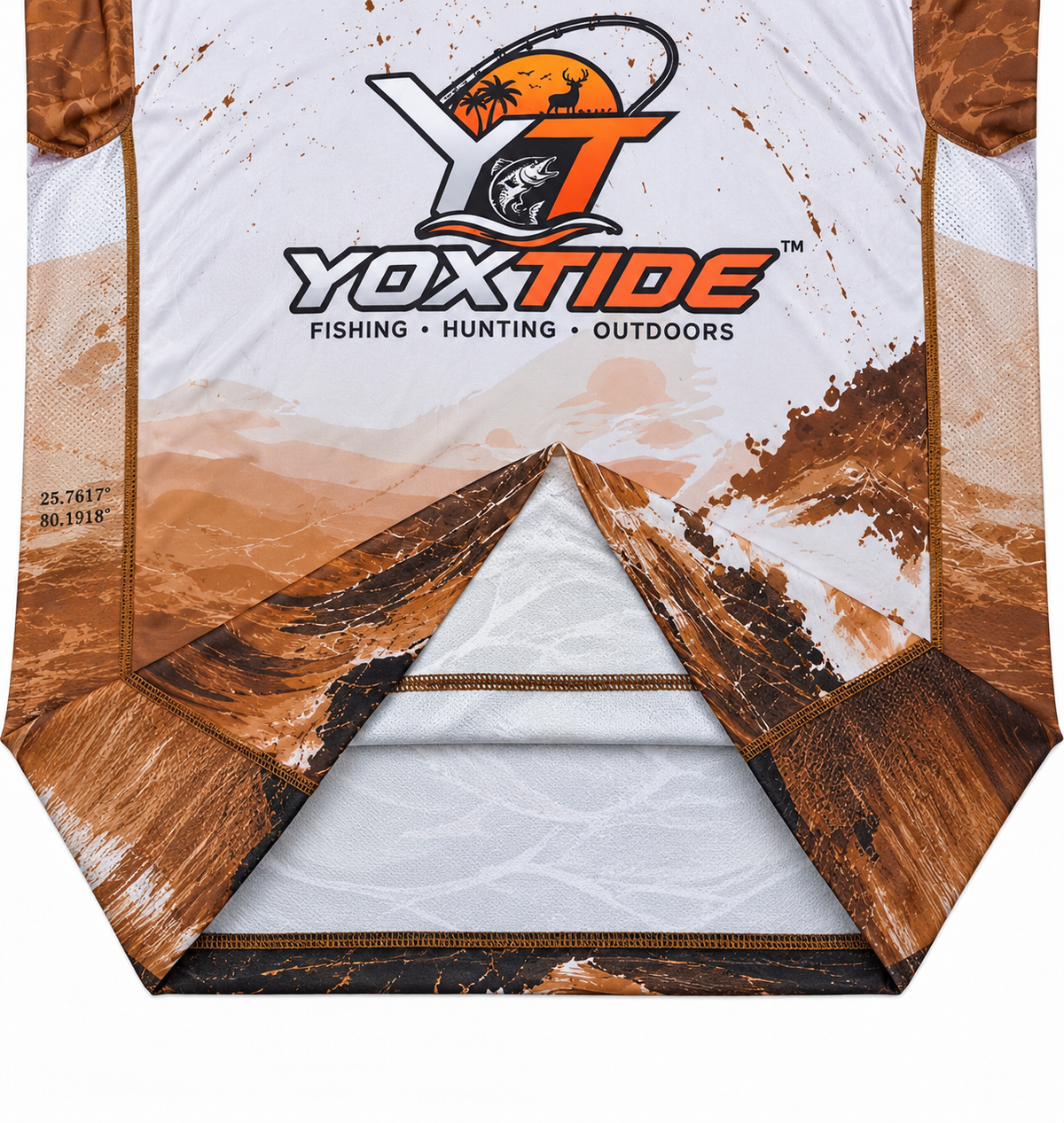 YOXTIDE™ Performance Fishing & Hunting Hoodie – Brown Wave