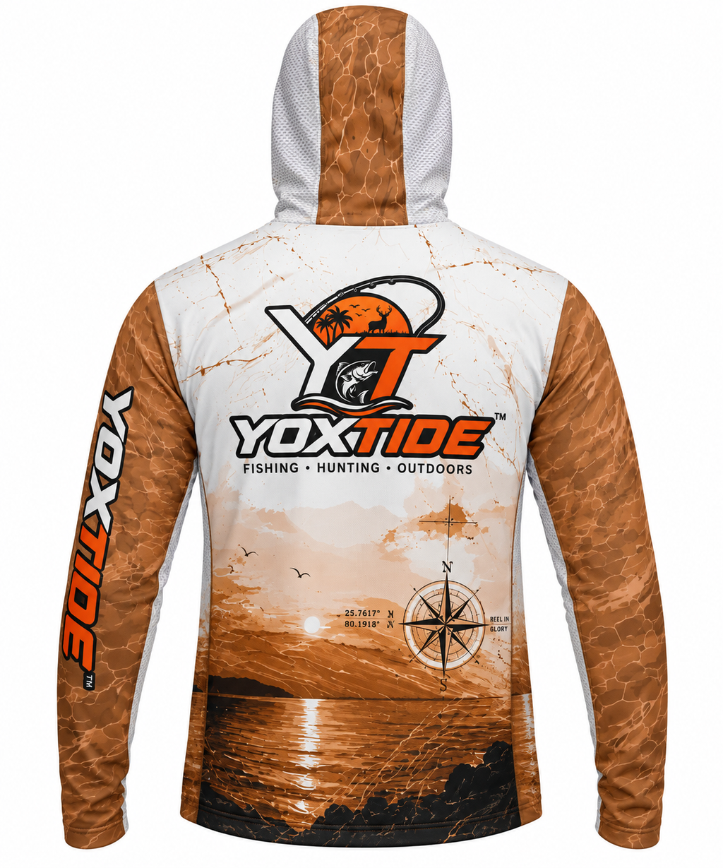 YOXTIDE™ Performance Fishing & Hunting Hoodie – Brown Wave