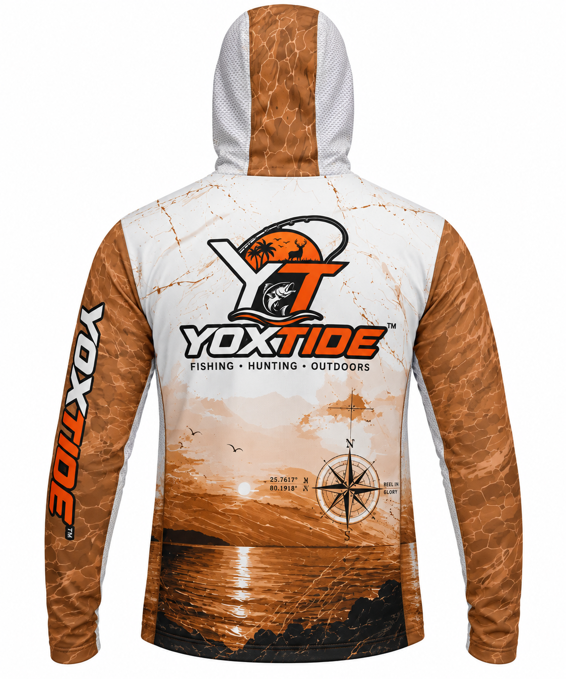 YOXTIDE™ Performance Fishing & Hunting Hoodie – Brown Wave