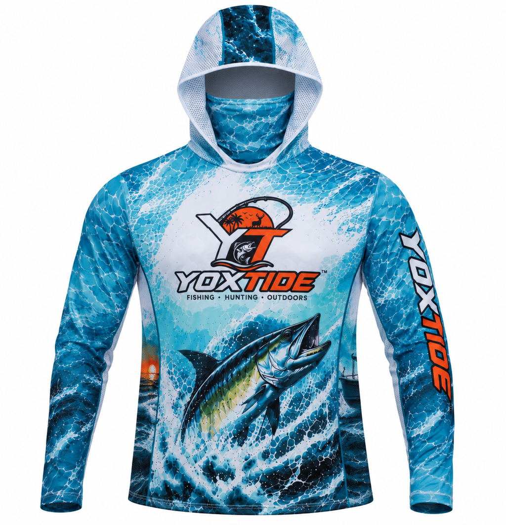 YOXTIDE™ Performance Fishing & Hunting Hoodie – Boat & Compass