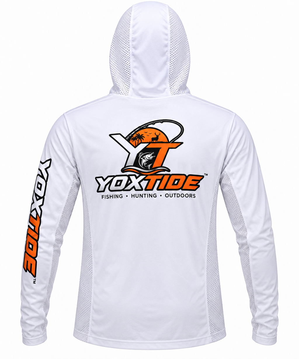 YOXTIDE™ Performance Fishing & Hunting Hoodie – Classic White
