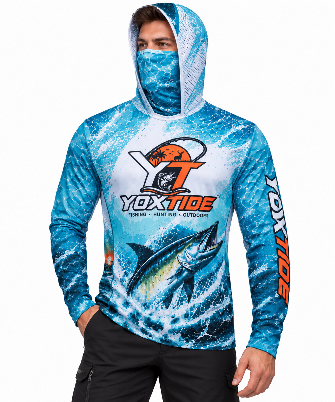 YOXTIDE™ Performance Fishing & Hunting Hoodie – Boat & Compass